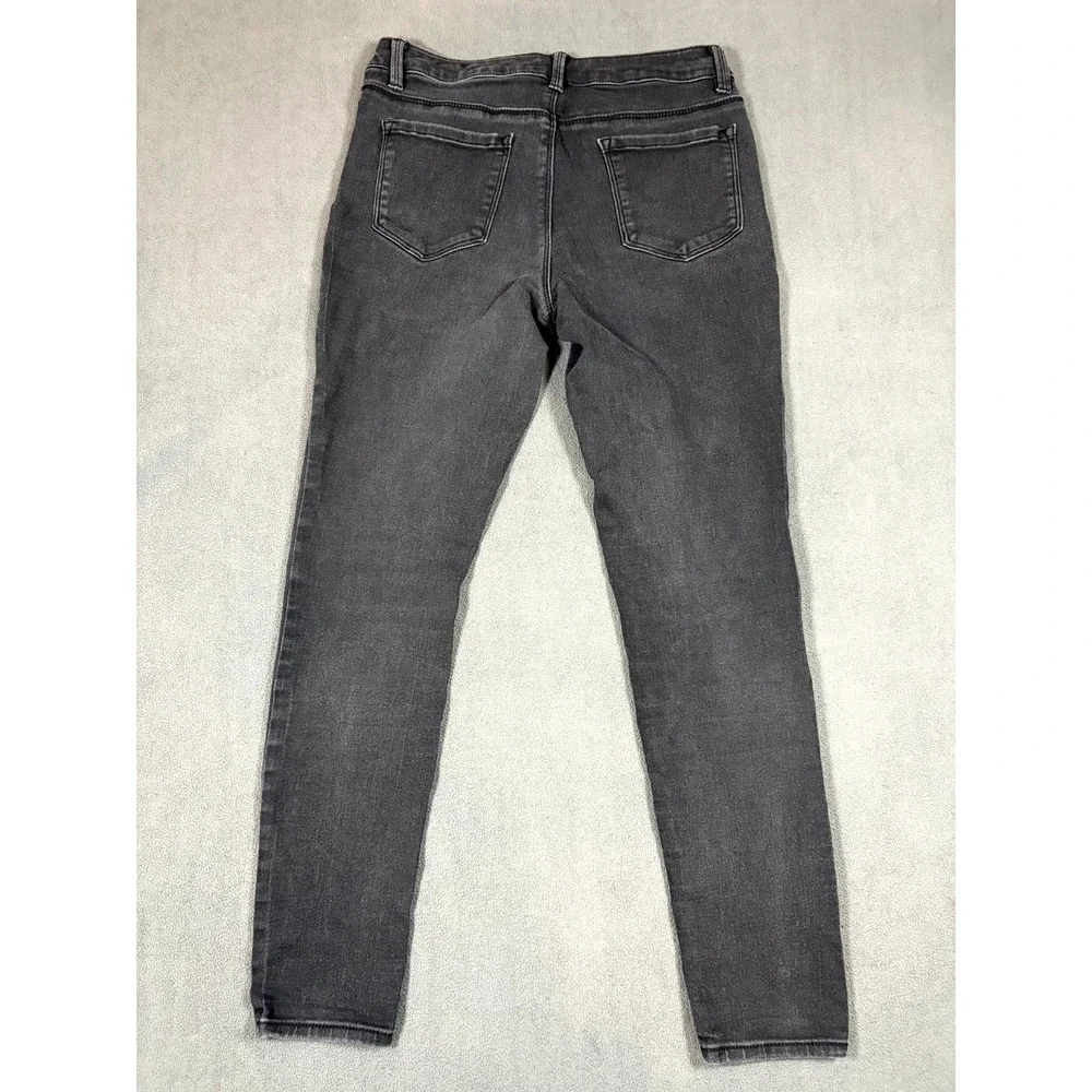 D. Jeans Jeans Womens 10 Black Skinny Dark Wash Stretch Mid Rise